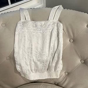 Embellished white tank